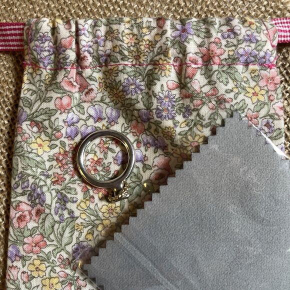 Pandora Sterling Silver & 14k Gold Halo Ring Gift Bag And Cloth Size 6 - Picture 10 of 10